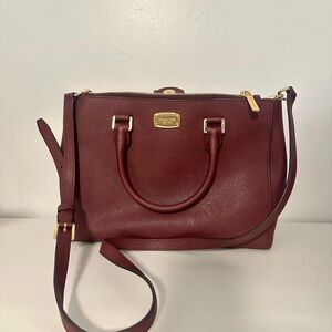 Michael Kors Burgundy Satchel